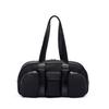 EDITA Women's Lightweight Shoulder Bag, Perfect for Commuting, Elegant Design, Large Capacity, Stands Up, Waterproof, with Pockets, Black (edt-187)