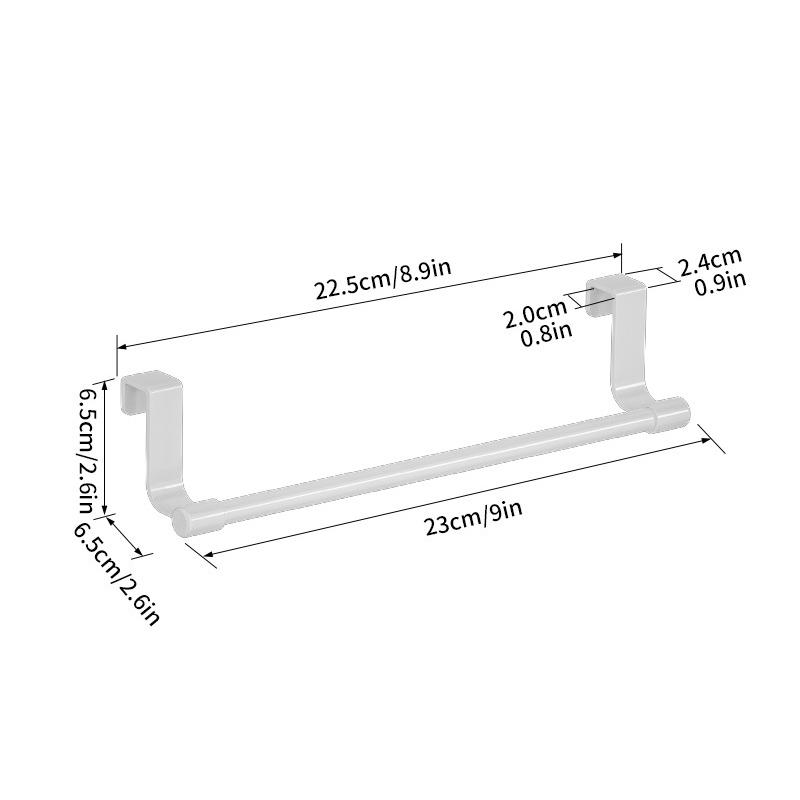 Towel Rack Over Door Stainless Steel Towel Bar Storage Organizer Bathroom Kitchen Cabinet Door Hanging Towel Rack