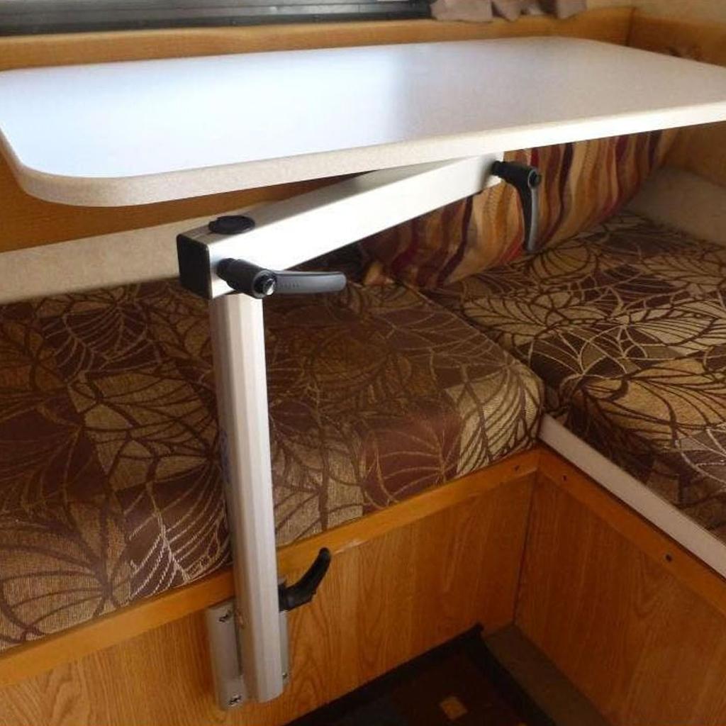 Boottischbein Stabile Stütze Anti-Oxidation 360-Grad-Drehung Wohnmobil Abnehmbares Tischbein Abnehmbar Weiß für Wohnmobil