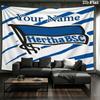 Hertha BSC Custom Name Wall Tapestry Aesthetic Wall Hanging Printed Fabric Blanket Decorative Tapestries for Bedroom Living Room Home Decor