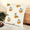 Orange Pattern Cushion Cover Soft Short Plush Pillow Cover Smooth Cozy Texture Aesthetic Cushion Case Home Decor