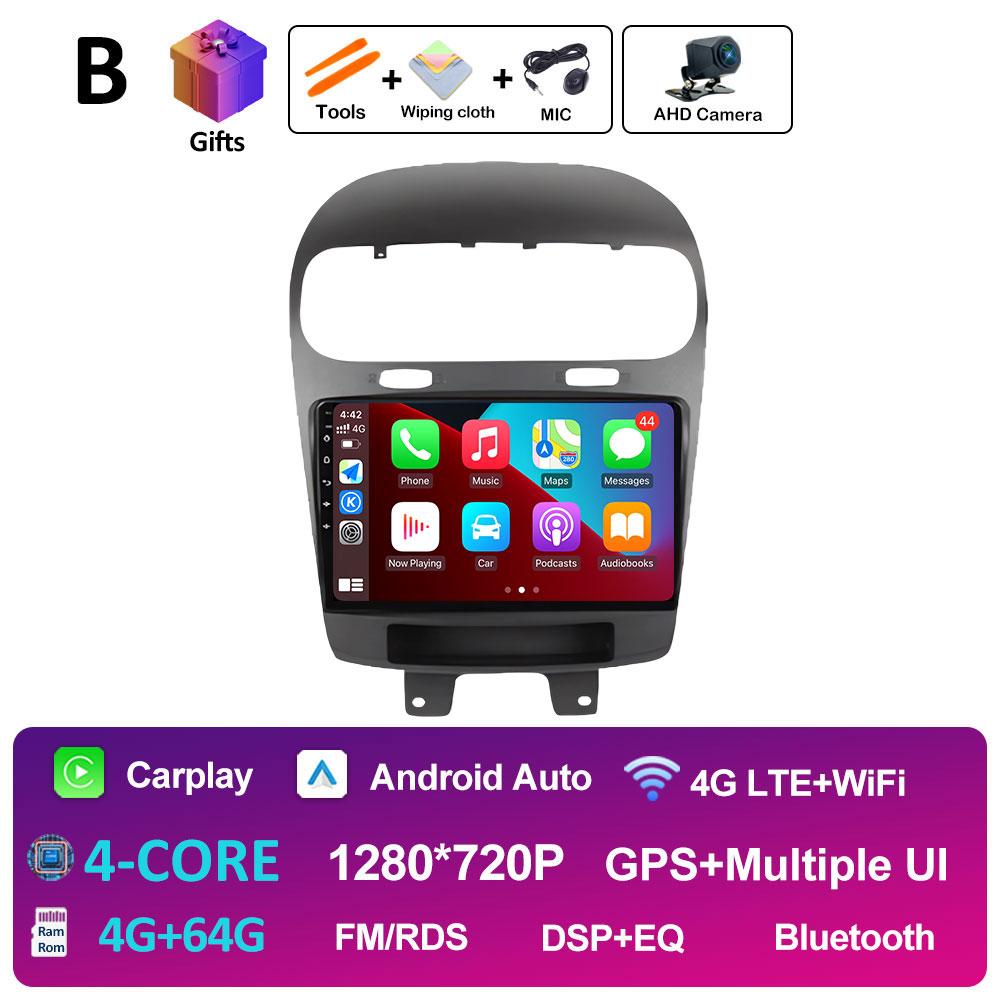 Android Smart System BT For Dodge Journey Fiat Freemont Leap 2011 2012 2013 2014 - 2020 DSP Stereo Cooling Fan QLED IPS Screen