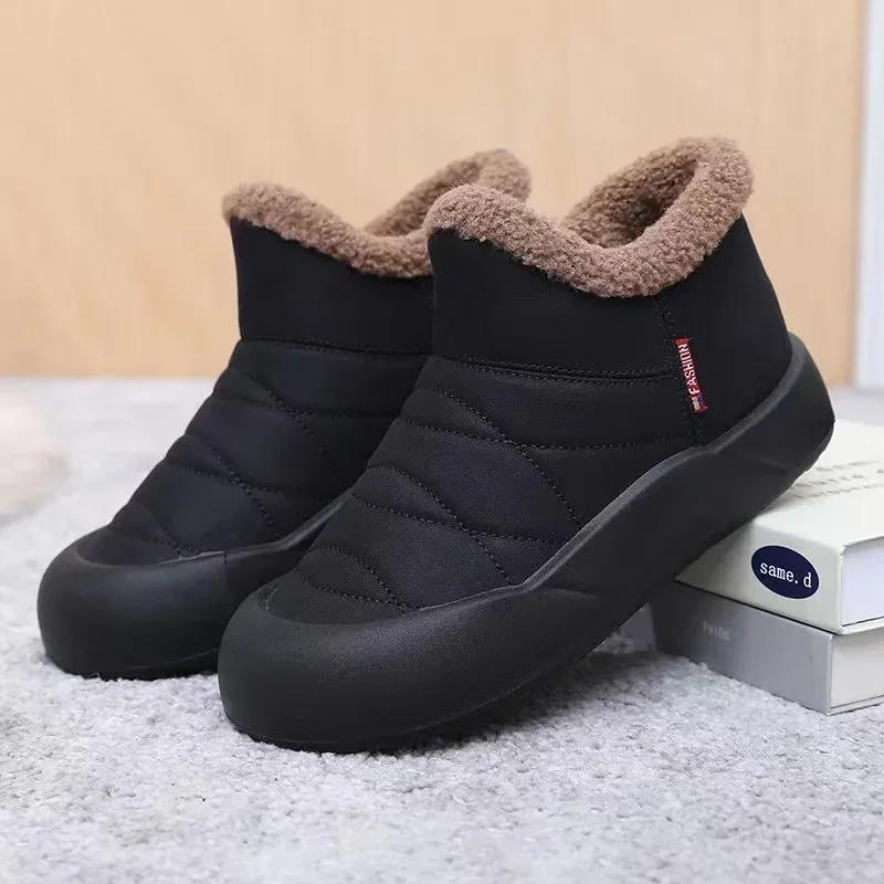 Fashion Women Thickened Warm Short Plush Waterproof Snow Boots Trend Winter New Slip-on Ankle Boots Woman Non Slip Platform Cotton Shoes
