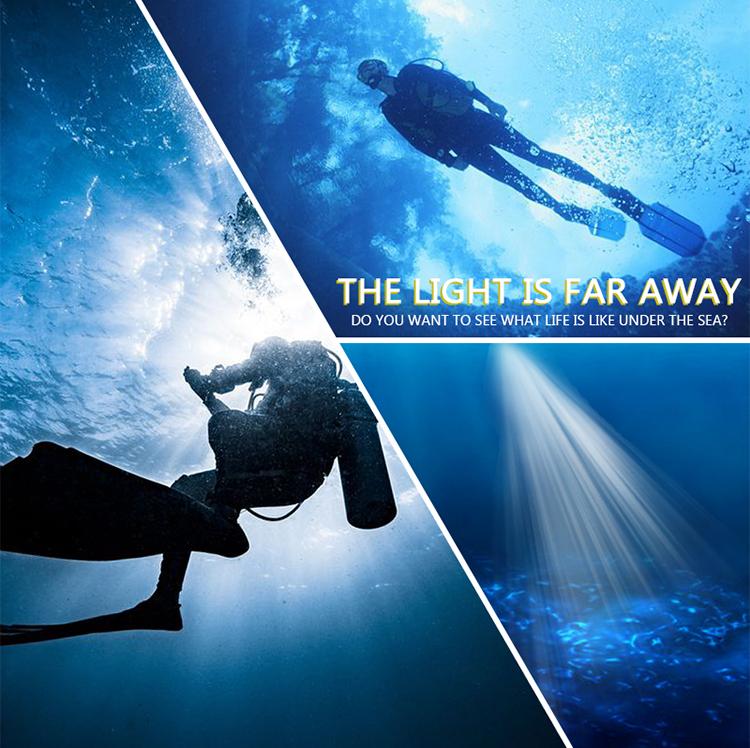 Profesní potápěčská svítilna podvodní XHP90 záblesková světla 18650 Vysoce výkonná dobíjecí potápěčská svítilna Vodotěsná ruční svítilna