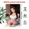 Hisun Tin Sign HD Metal Tin Sign Cute Asian Girl Bedroom Portrait Vintage Wall Art Decor for Home Bar Cafe Garage Retro Metal Poster Plaque Gi