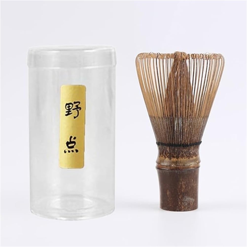 Yamamoto Bamboo Crafts (YAMAMOTOTAKIZAYIKUYA) Made In Japan Mini Tea Whisk (Chasen) Black Bamboo for Outdoor Tea Ceremony