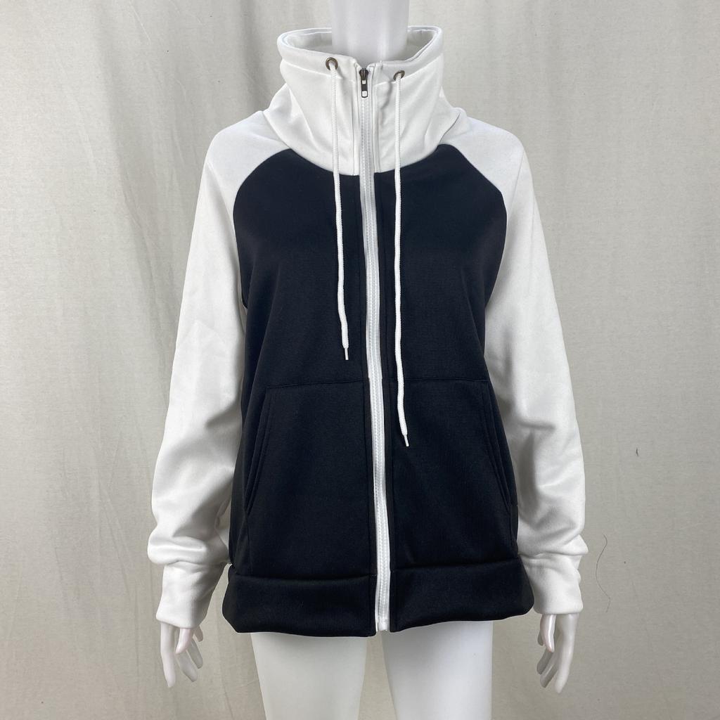 Autumn Women's Fashion Loose Plus Velvet High Collar Sweatshirt