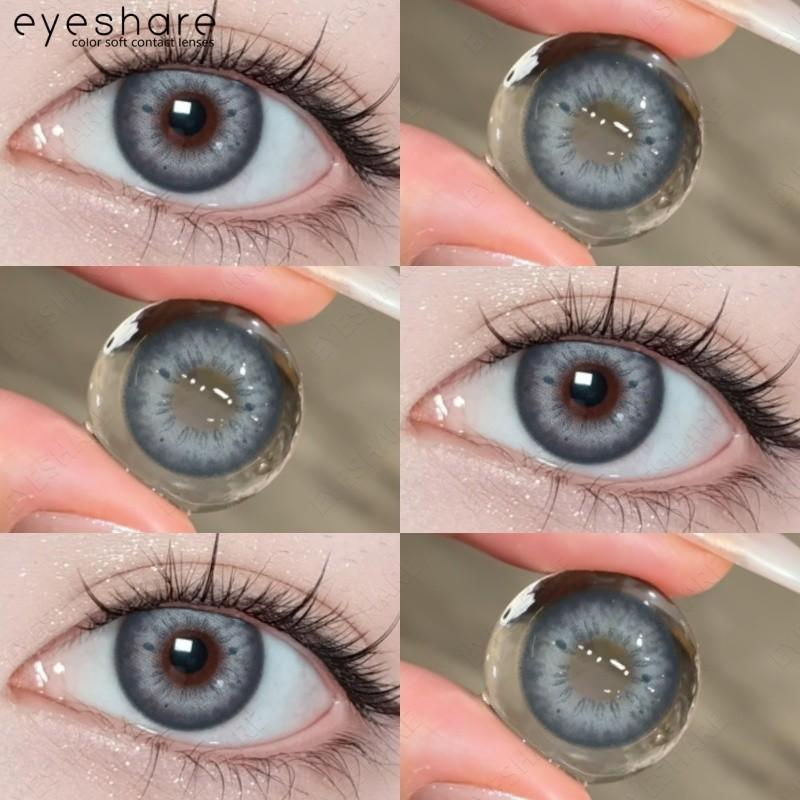 COD Eyeshare 1 Pair Blackspot Gray Contact Lenses for Eyes Natural Brown Eye Softlens Yearly Blue Lens Green Contacts