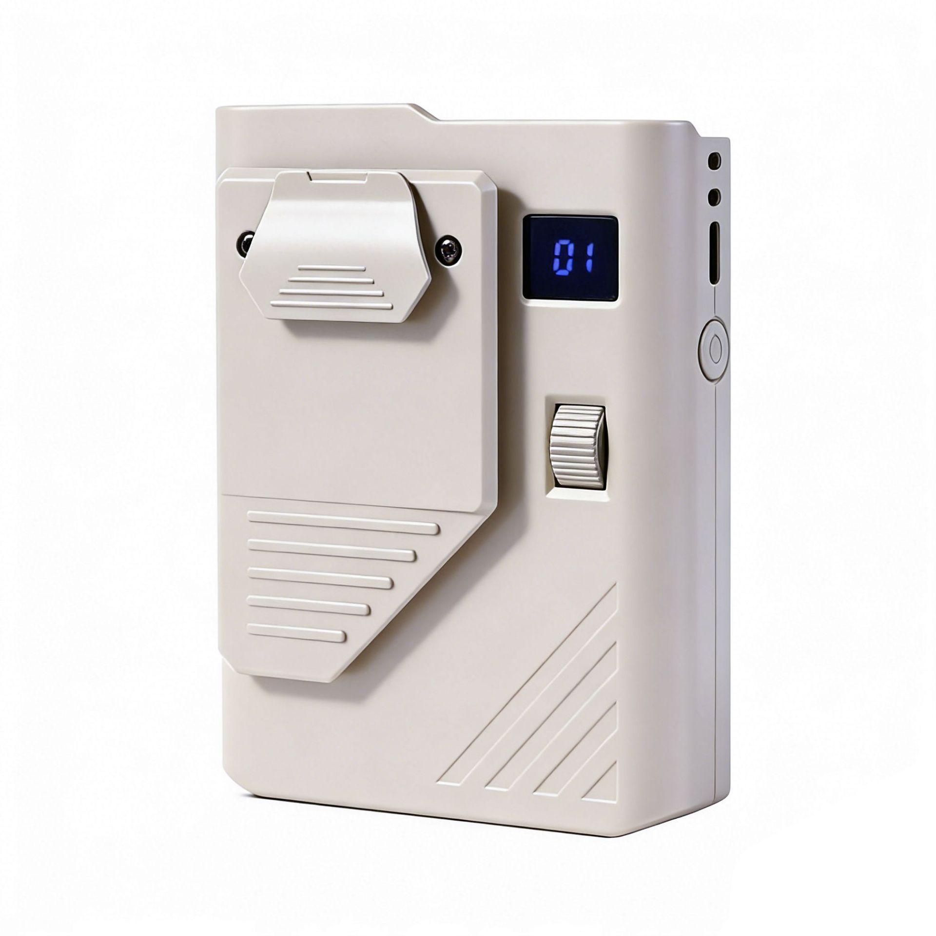 26-Year Cross-Border USB Rechargeable Waist Fan: Portable, Thin, Lightweight, Large Airflow, Digital Display for Outdoor Use. Ultra-thin + Stand + Neck Hanging + Waist Hanging