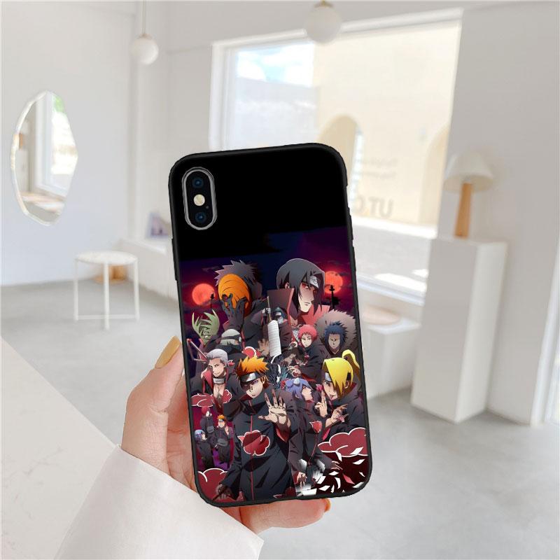 PP46 Naruto Akatsuki Soft Shell Phone Case for Samsung Galaxy S20 S21 S22 Ultra FE + Plus A21S A22 A24 A25 A26 A30 A30S A31