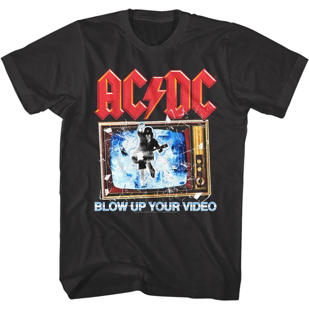 ACDC Blow Up Your Video Men's T Shirt Concert Tour Rock Band Angus Young Music