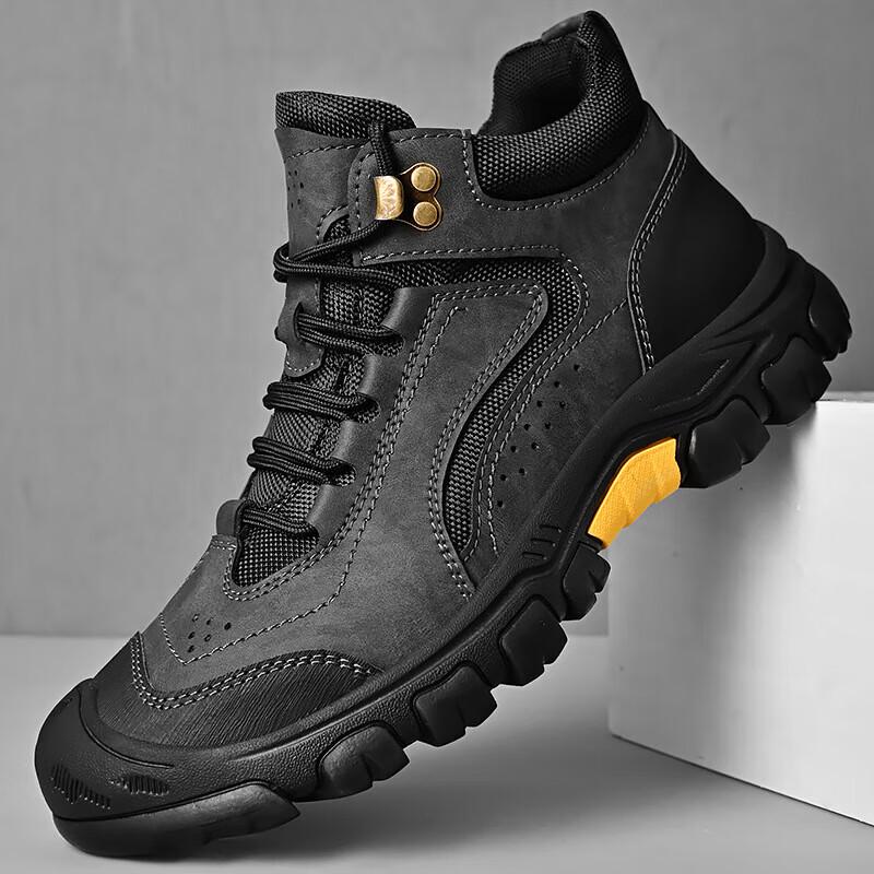 

Sanjihuwai Men s TP6162 Mid-Cut Hiking & Work Boots 43