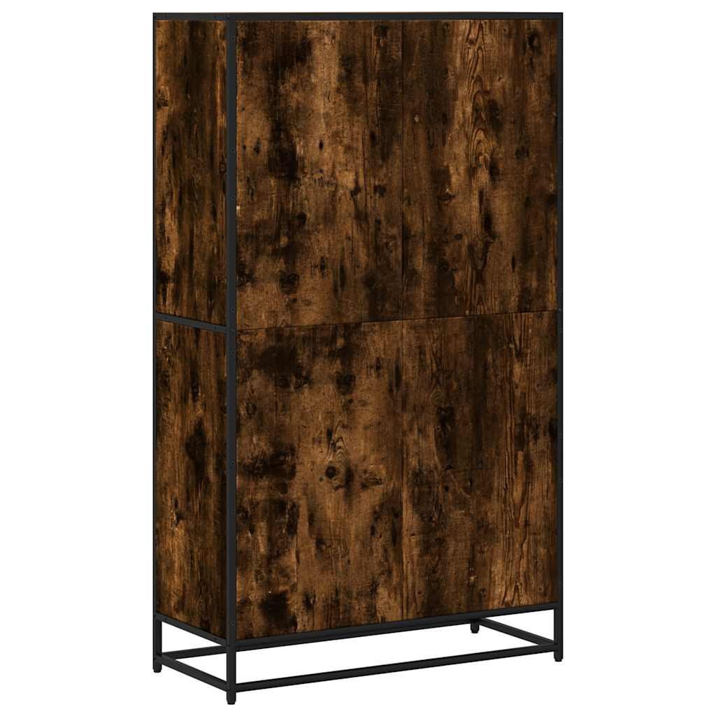 Vidaxl Regał, Przydymiony Dąb, 80,5X35X139 Cm, Materiał Drewnopochodny