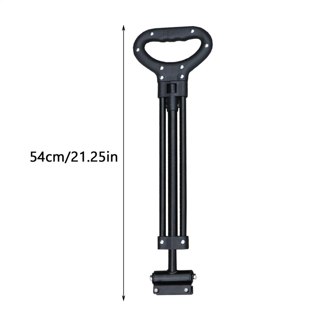 Сменная телескопическая ручка для тележки, ручка для тележки для кемпинга, сменные детали ручки для садовых тележек, тележек для пикника чёрный