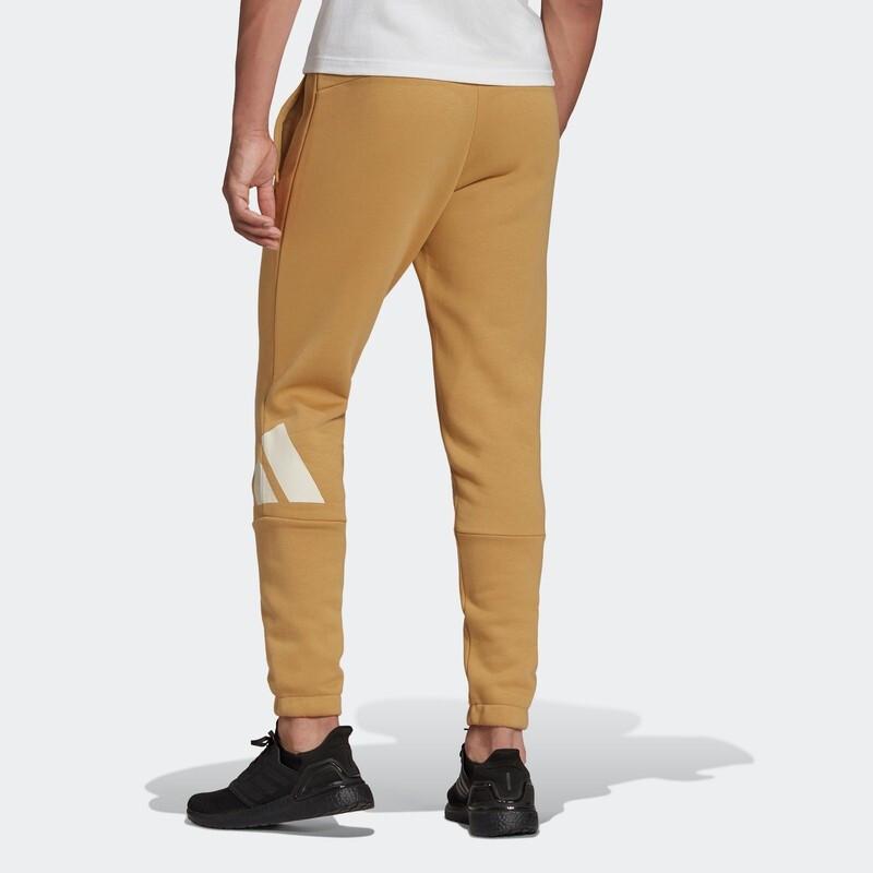 Adidas Logo Print Elastic Waist Tapered Knit Joggers Men Bottoms Khaki HI1183