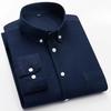 100% Baumwolle Oxford Langarmhemden für Herren Langarm Slim Fit Formell Unifarben Hemd Freizeit Elegant Karierte Oberteile Schwarze Kleidung