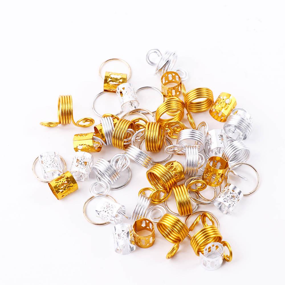 Pcs Silver Charms Gold Jewelry Hair Rings Hair Decorations African Dreadlocks Hair Braid Hair Cuffs