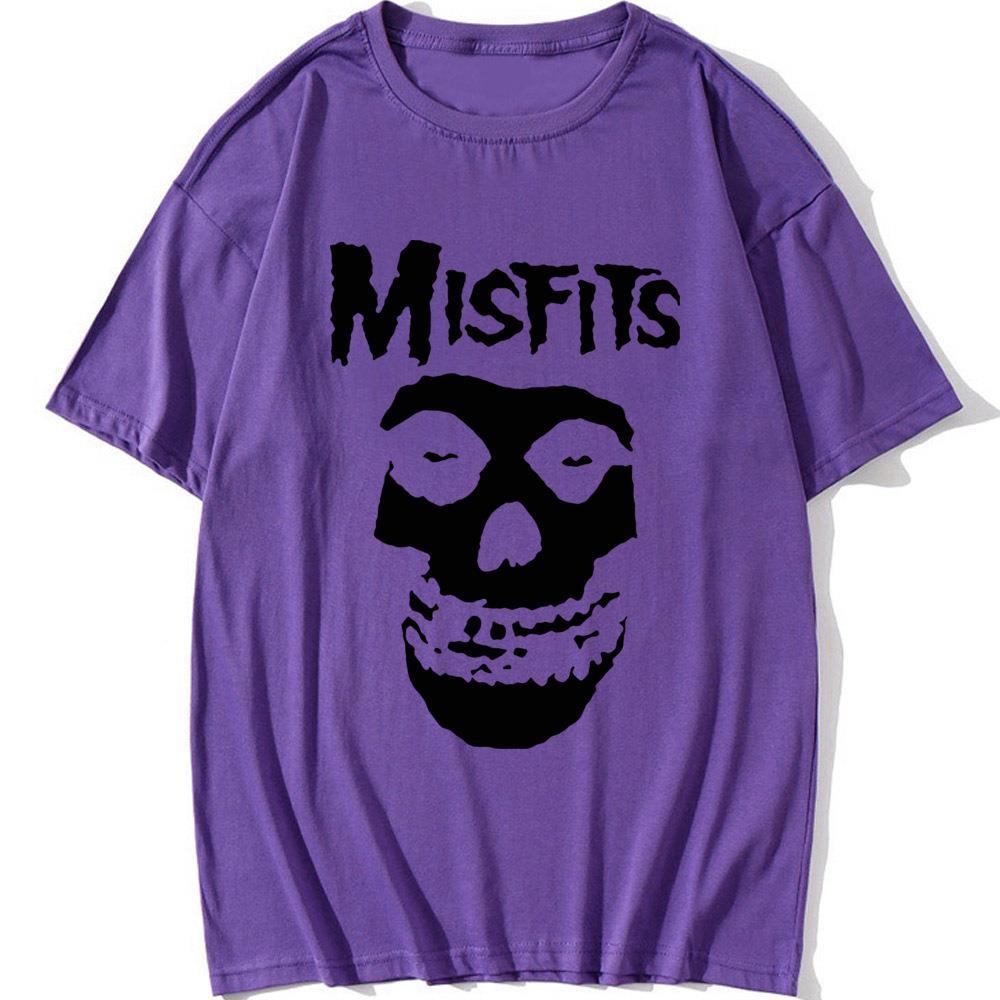 New Men's Hip-hop Punk Skull Misfits Brand Cotton Short-sleeve T-shirt Marve Graphic T Shirts  Harajuku  Graphic T Shirts