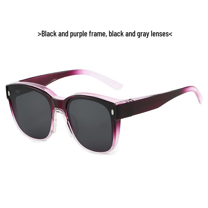 TR1055 Polarized UV Protection Over-Glasses for Myopia, Large Frame Sunglasses for Men & Women