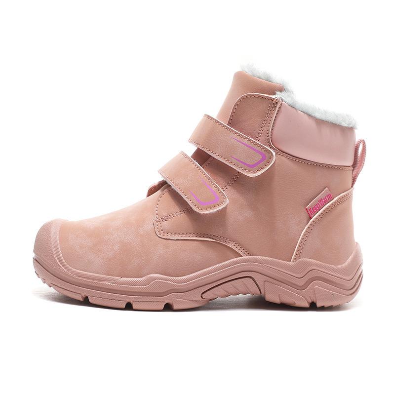 Новые детские зимние хлопковые сноубутсы теплые высокие модные хлопковые туфли повседневные теплые детские хлопковые туфли 31