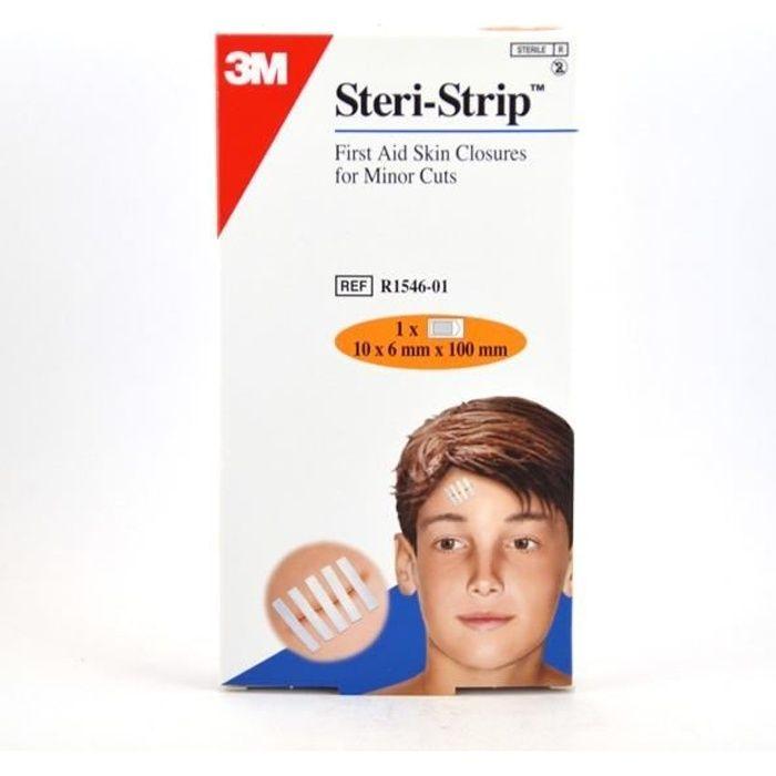 3M Steri-Strip Sutures Adhésives 10 x 6 mm x 100mm