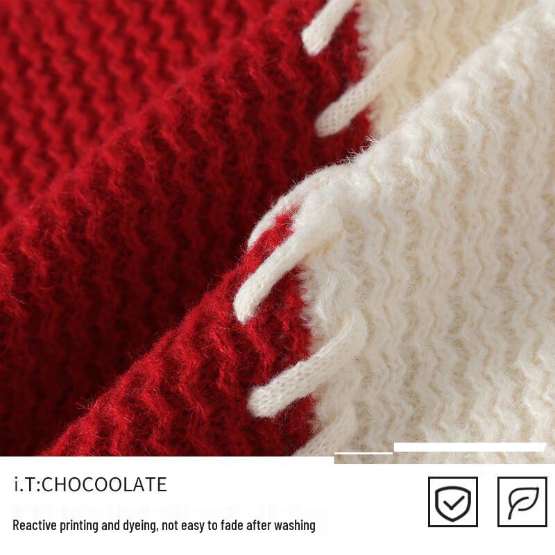 CHOCOOLATEit Trendy Color-block Knit Sweater