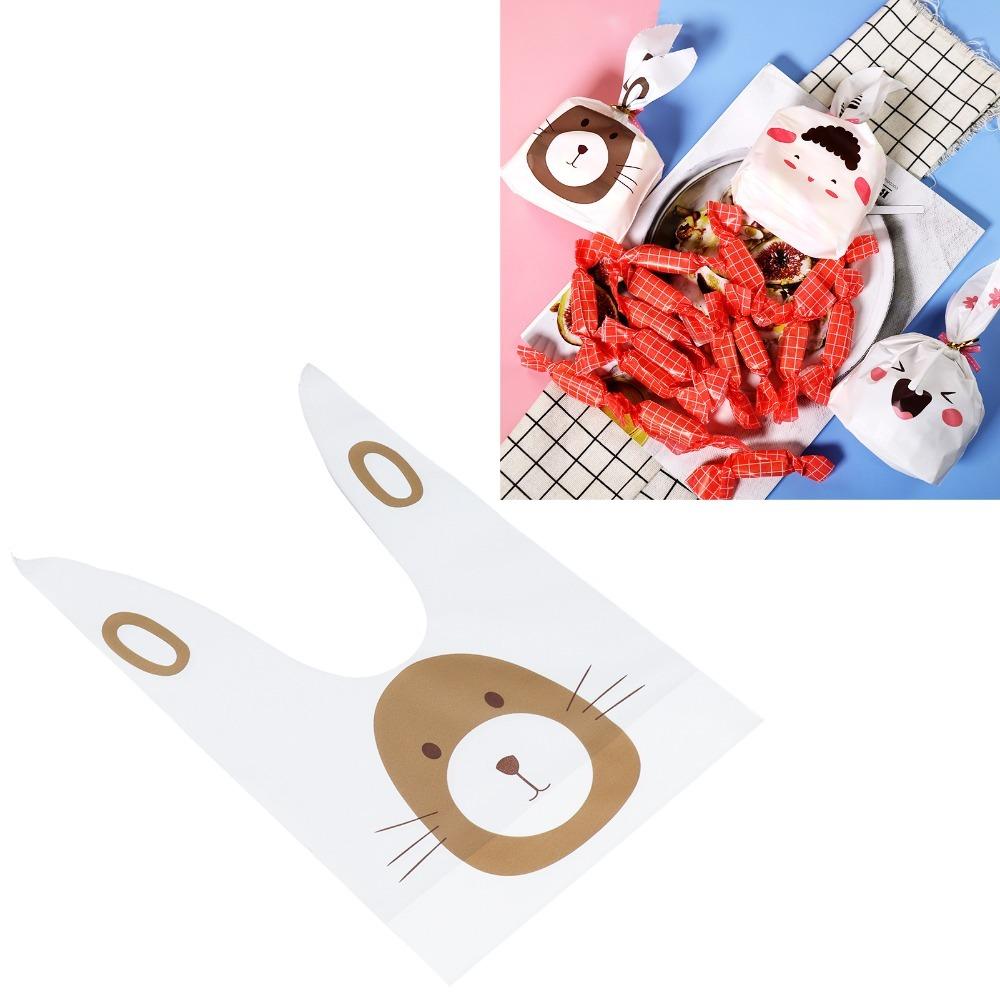 50PCS Bunny Sheep Mouse Print Easter Candy Bags Snack Packaging Bag  Qingtuan Snack Gift Packaging