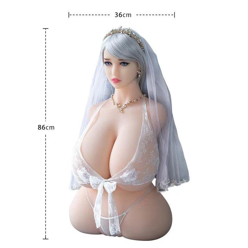 Extra Large Bust Half Body Doll, Big Breasts Solid Silicone, Adult Male Product, Round Butt Masturbation Device