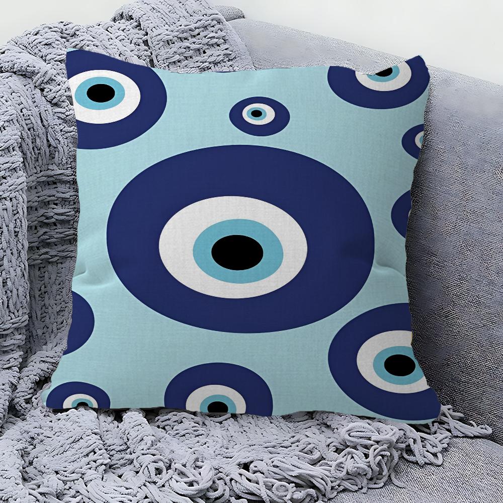 Blue Lucky Eyes Office Cushion Pillowcase Car Cushion Cover45X45CM Lumbar Pillowcase Sofa Pillowcover
