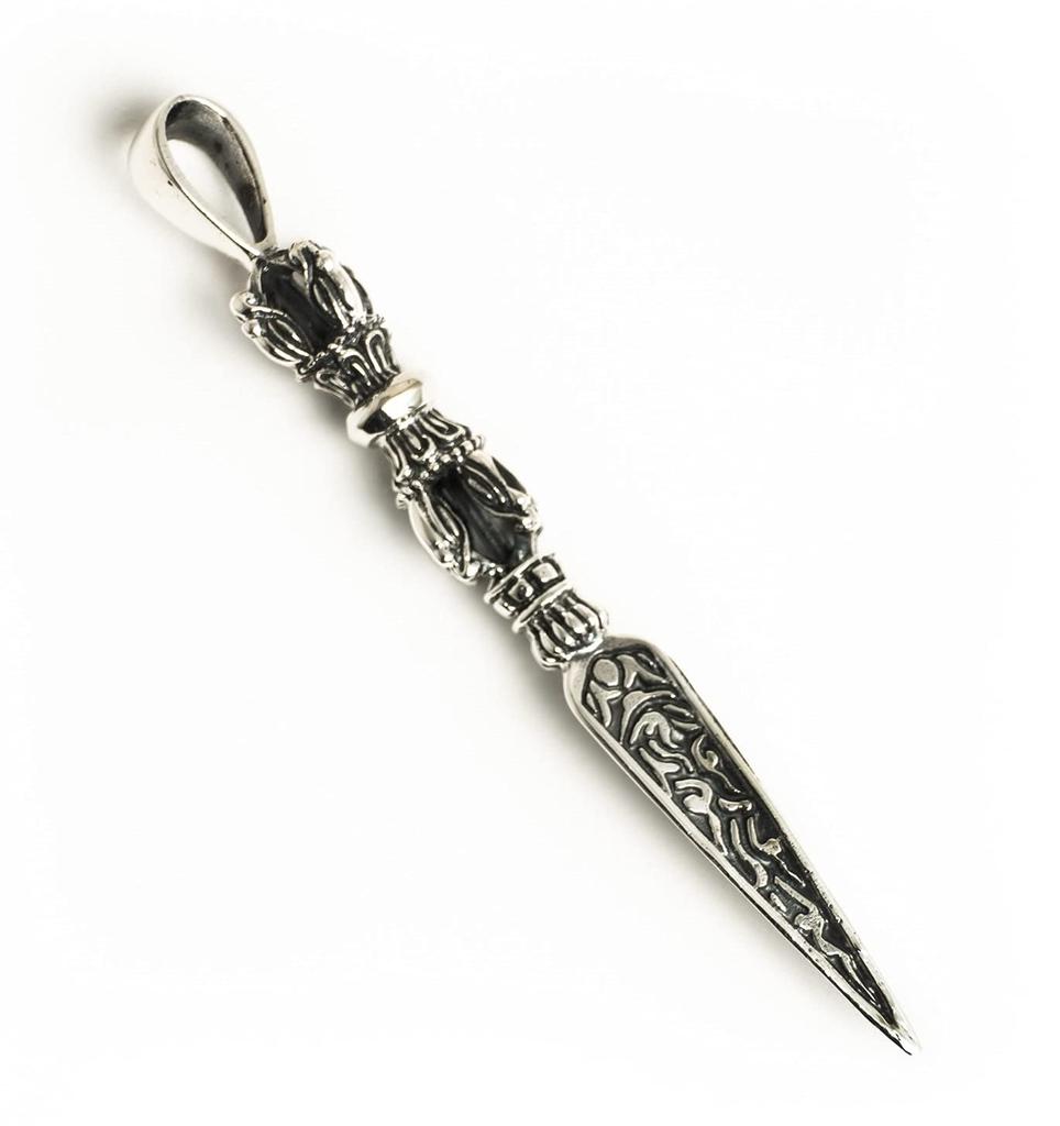 Tibetischer Pulpa Kongo Pile Silber 925 Anhänger oben