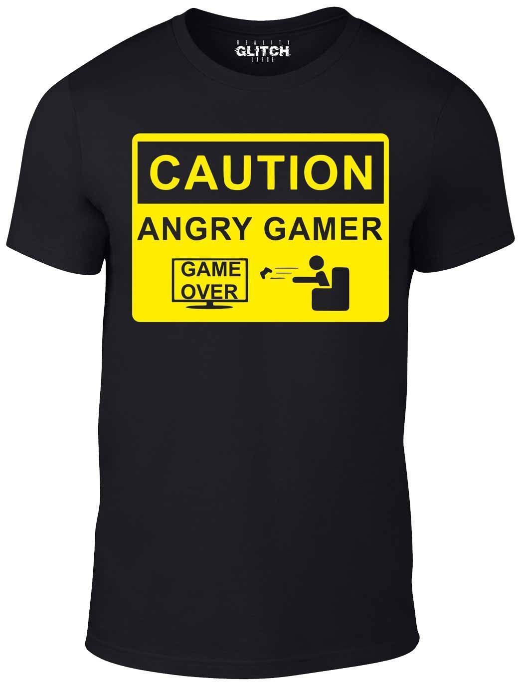 Angry Gamer Men s T-Shirt Mens Womens Tees Top - GAME GIFT ARCADE MACHINE RETRO PRESENT VINTAGE FUN 4XL