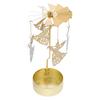 Rotating Holder Iron Tea Light Stand with Spinning Base for Christmas Valentine's Day Party Home Decor Decoration
