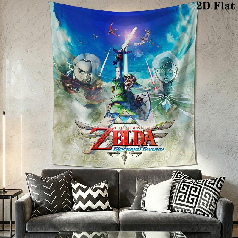 Legend of Zelda Wall Hanging Printed Fabric Blanket Decorative Tapestries for Bedroom Living Room Home Decor
