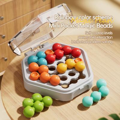 Smart Rainbow Intelligence Magic Bead Children's Logical Thinking Training Puzzle Solving Level Breaking Reasoning Pinball Toy