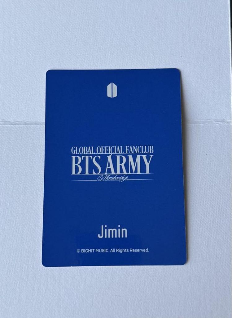 [USED] BTS Jimin autographed mini photo trading card, not for sale