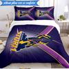 3PCS Melbourne Storm Team Bedding Set 2D Printing (Includes 1 Duvet Cover + 2 Pillowcases Coreless), Bedroom decor,Fan Gift