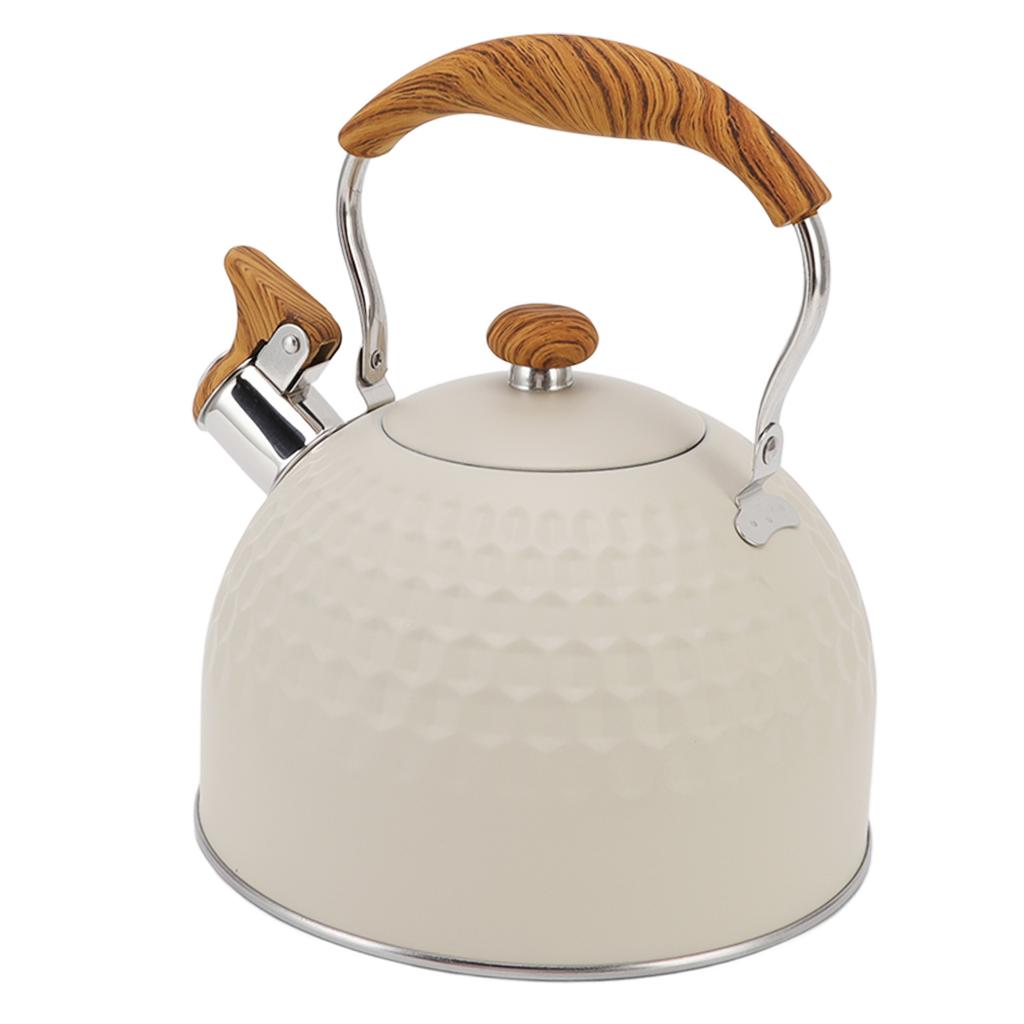 Whistling Kettle 2.5L Stainless Steel Efficient Uniform Heating Stovetop Whistling Tea Pot with