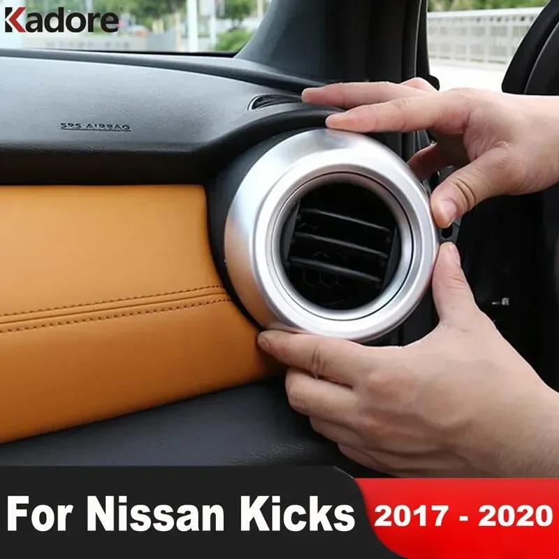 For Nissan Kicks 2017 2018 Matte Car Front Side Air Condition Vent Outlet Cover Trim Interior Mouldings Accessories