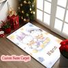 [Daisy Duck Donald Duck Hearts Area Carpet] Easy Maintenance Chair Rug for Conference Room Use, Customize Name Floor Mat
