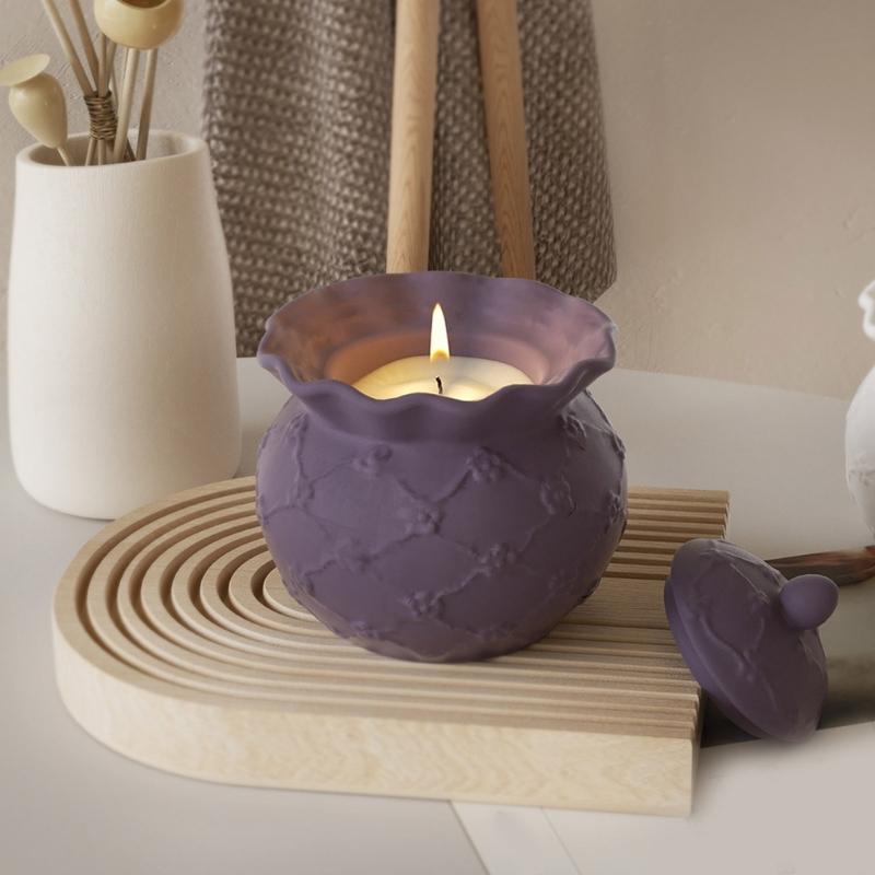 Jar Resin Mold with Lid Silicone Storage Box Mould for Epoxy Casting Resin Craft Jewelry Container Candle Holder Decors