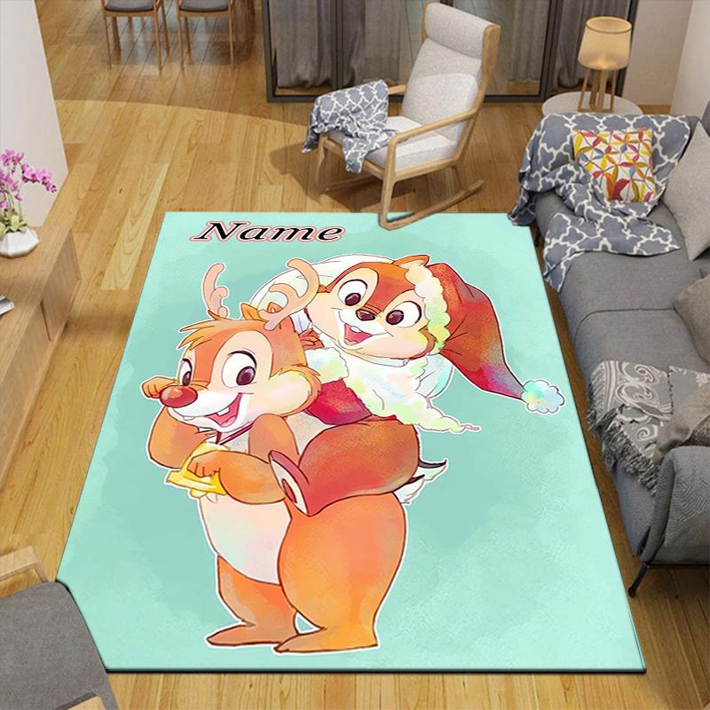 Custom 1Pc Christmas Chip Dale Rug Office Carpet Indoor Outdoor Entrance Doormat Nonslip Soft And Comfortable Living Room D91612