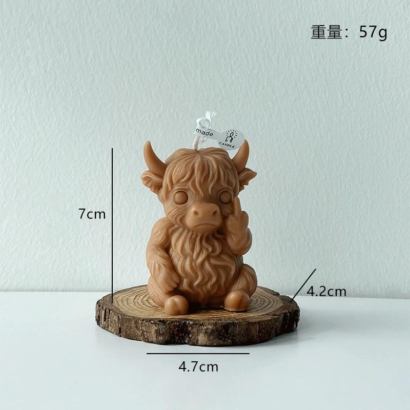 1Pc Funny Animal Soy Wax Scented Candle - Frog/Yak/Bulldog/Middle Finger Photo Prop Valentine's Day Unique Creative Gift