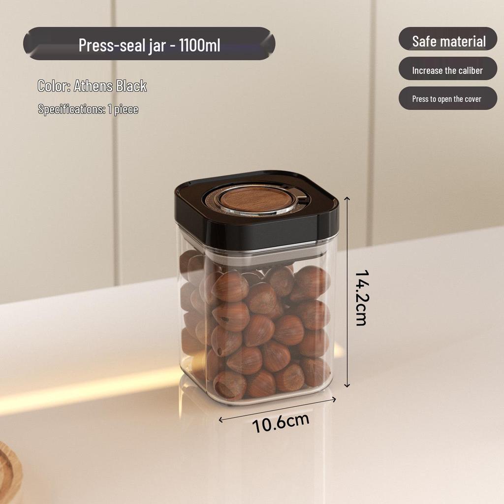 Press-Type Airtight Kitchen Container for Cereal & Grain Storage