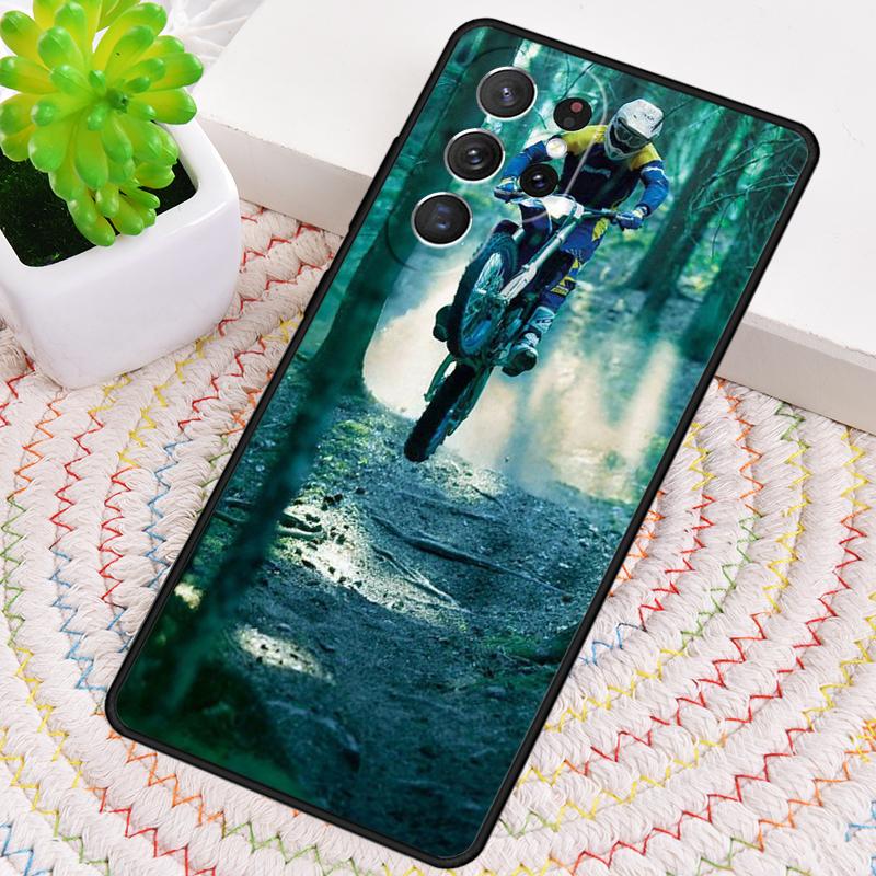 Moto Bike Motocross soft Silicone Phone Case For Samsung Galaxy note 10 pro S26 S25 S24 S23 S22 S21 Plus S25Ultra Capa Cover