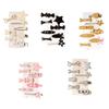 8Pcs Cartoon Star Shaped Hair Clip Resin Duckbill Barrettes Stylish Hairpin for Women Girls Hairstyling Accessories