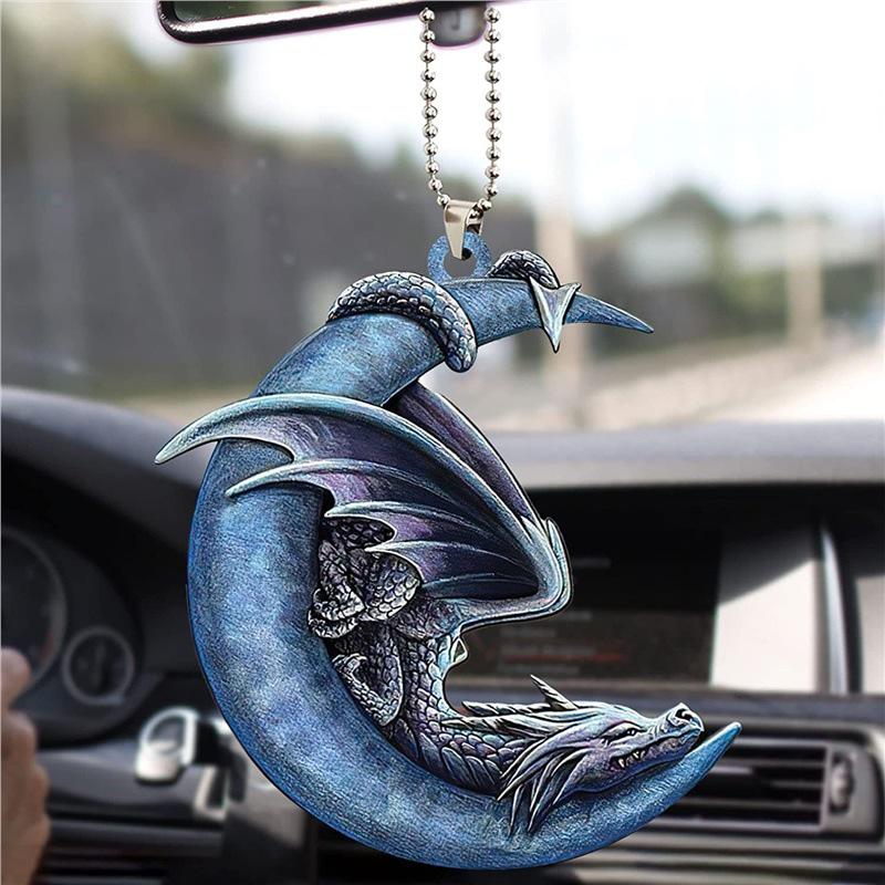 Blue Moon & Dragon Valentine's Hanging Ornament for Home Decoration
