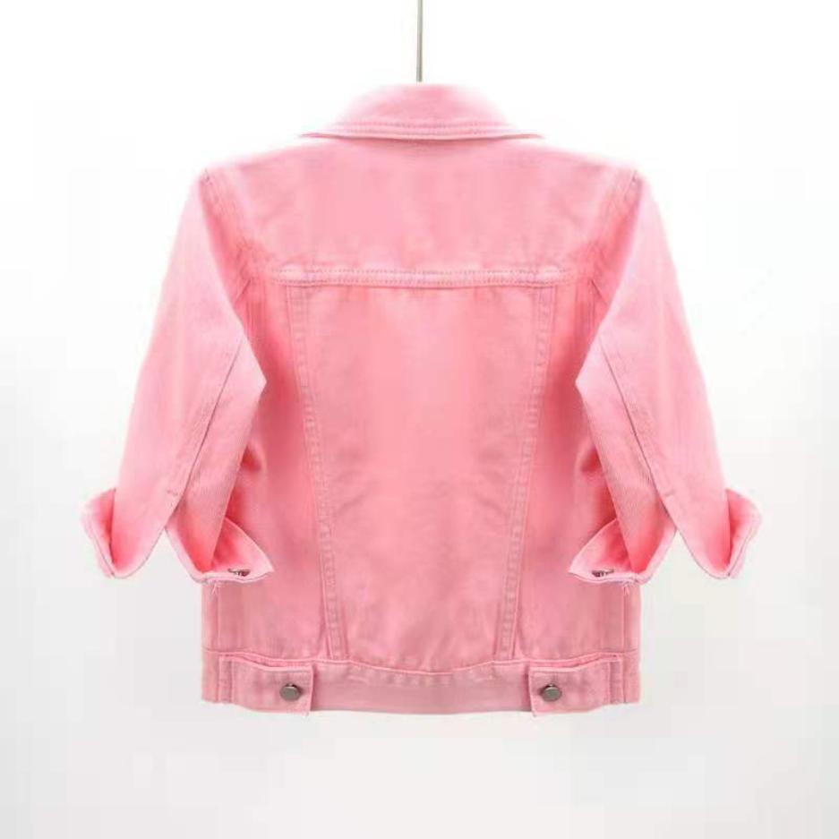 Damen Jeansjacke Kurzstil Frühling und Herbst Slim Jeansjacke Vielseitiges Studentenoberteil