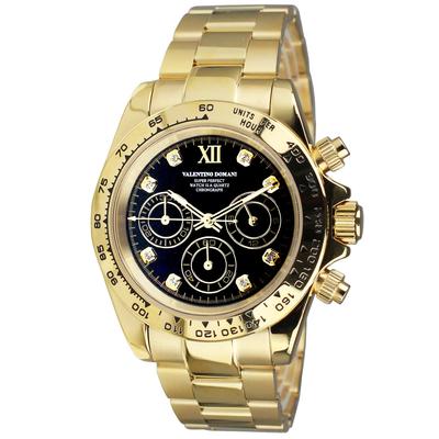 Zegarek Chronograficzny VALENTINO DOMANI ze Złotym Cyrkonią Męski, (VD005GB)