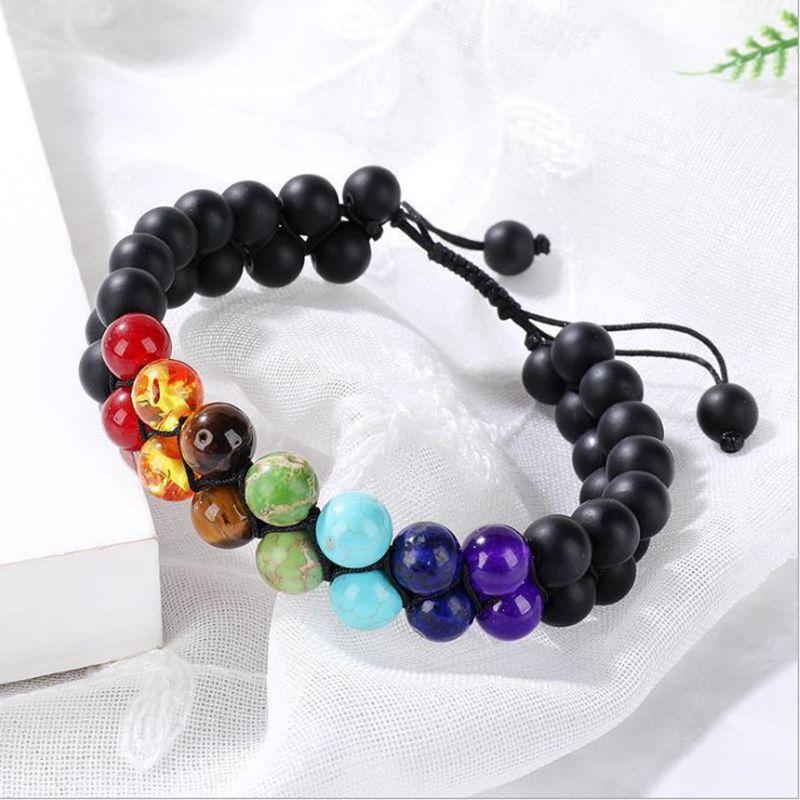 Xiaomi Chakra Bracelet Healing Crystals Yoga Stone Beads Bracelets Meditation Relax Anxiety Bangle for Womens Mens
