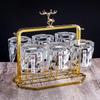 transparent 6 cups with elk holder